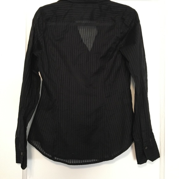 Black Sheer Express Button Down- Size XS, EUC - Picture 5 of 8